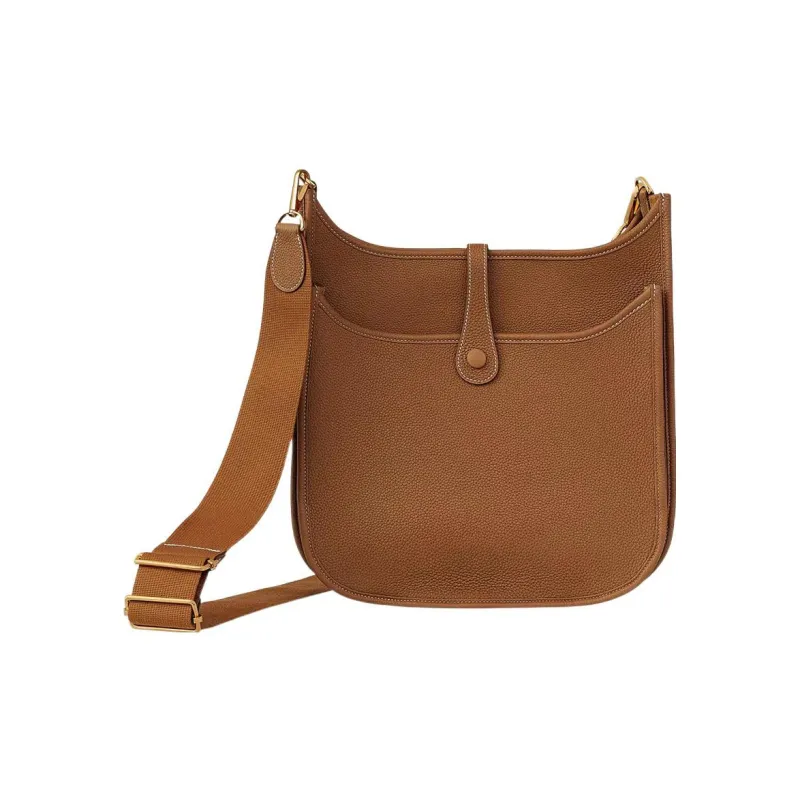 HERMES Evelyne Maurice Calfskin Evelyn Crossbody Bag, Shoulder Bag Women's 37 Gold Brown-1