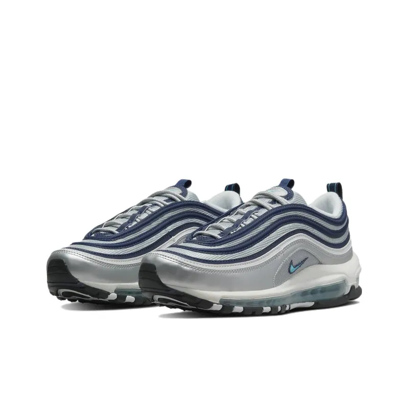 Nike Air Max 97 Metallic Silver Chlorine Blue Women's-2