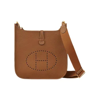 HERMES Evelyne Maurice Calfskin Evelyn Crossbody Bag, Shoulder Bag Women's 37 Gold Brown
