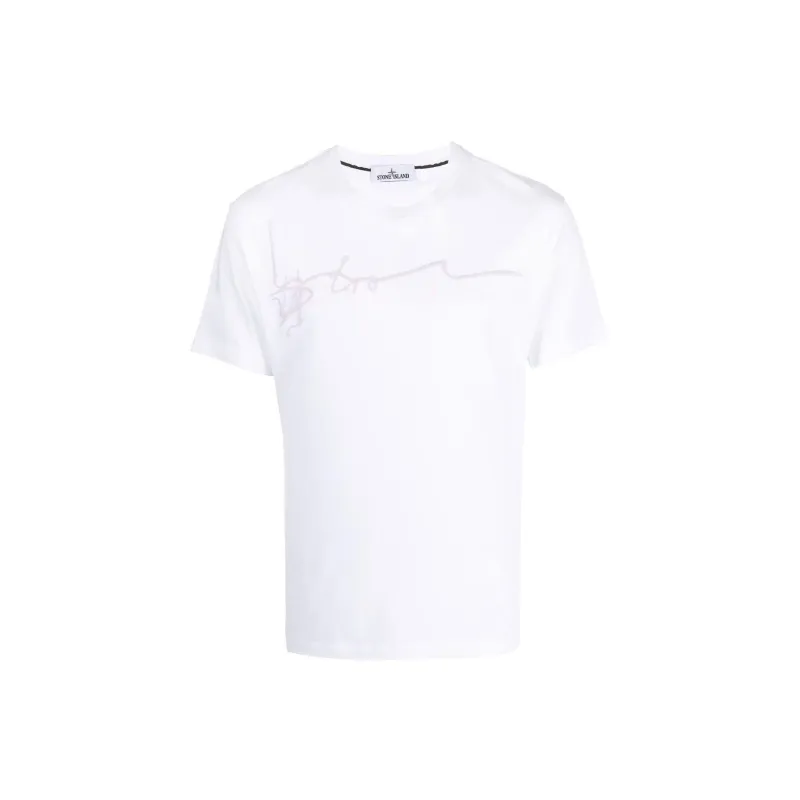 STONE ISLAND T Shirts Men White-0