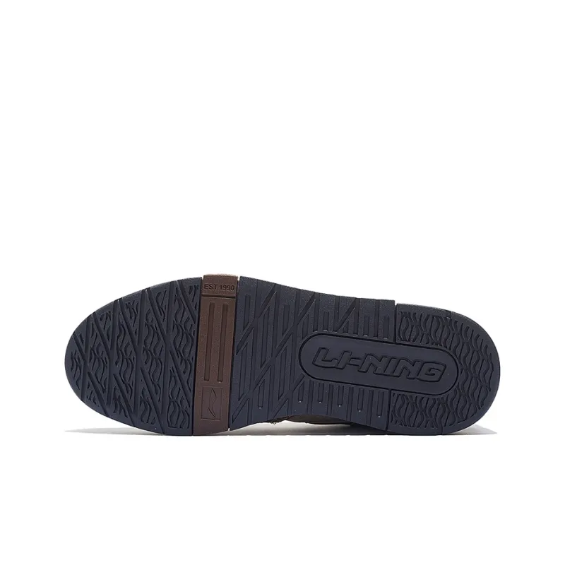 LiNing 001 BTC SP Slip-Resistant Cushioning Wear-Resistant Low-Top Skateboard Shoes Men's Brown-4