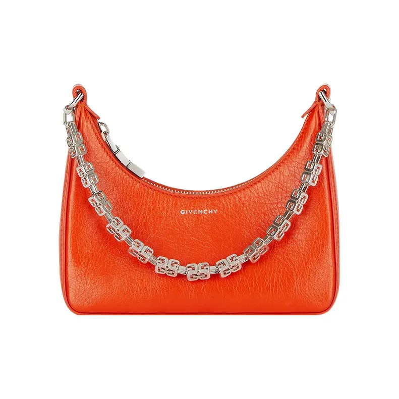 GIVENCHY Cut-out Cow Leather Shoulder Bag Crossbody Bag Handbag Mini Women's Orange-0