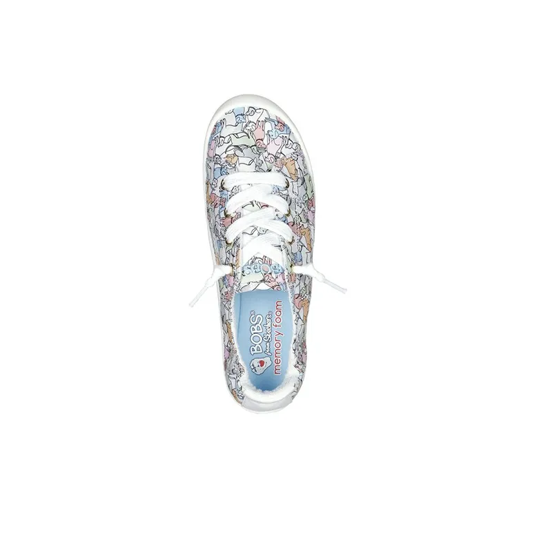 Skechers BEACH BINGO -Under Coverage Warm Slip-Resistant Low-Top Skateboard Shoes Women's White-3