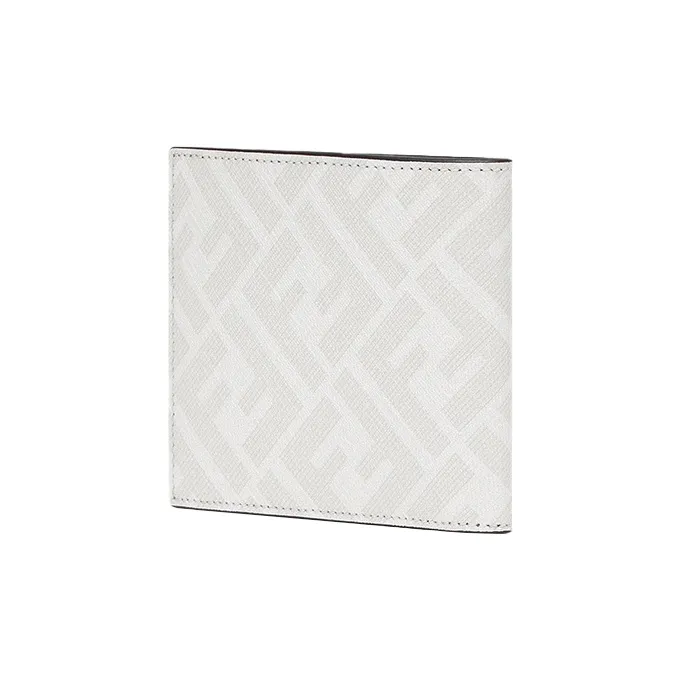 FENDI Calfskin Wallet Men's Gray-1