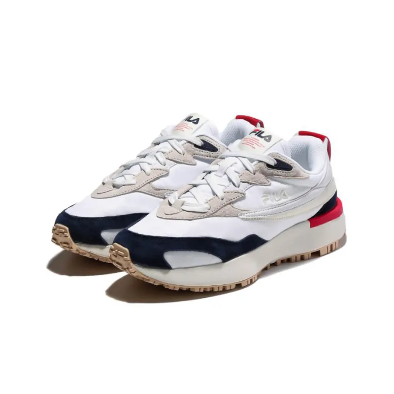 FILA Zagato Cushioned Slip Resistant Abrasion Resistant Low Top Casual Shoes Unisex White Blue Red Korean Style-2