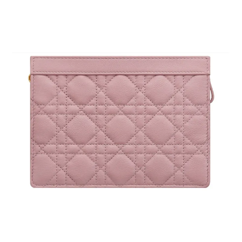 DIOR Soft Cow Leather One Shoulder Crossbody Clutches Women's Vintage Pink-3