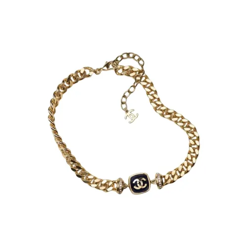 CHANEL Necklace Women's Black/Gold