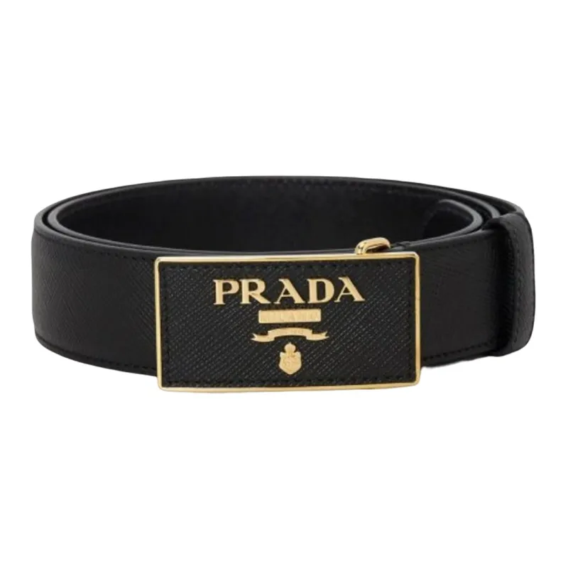 PRADA Logo Plaque Belt-0