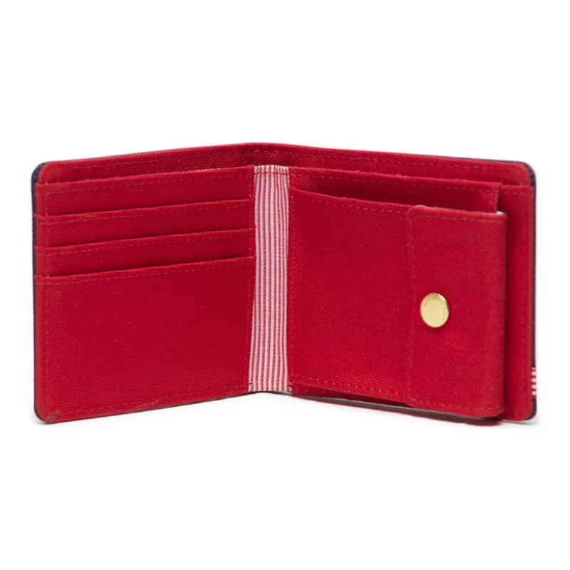 Herschel Polyester Storage Bags Card Holder Wallet Unisex Blue/Multicolor Red-2