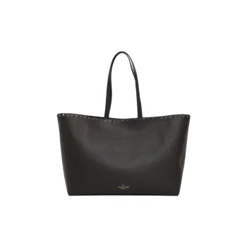 Valentino Rockstud Calfskin Tote Bag, Shopping Bag, Handbag Women's Black