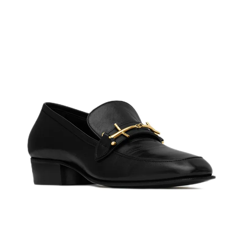 SAINT LAURENT Block Heel Loafers-2