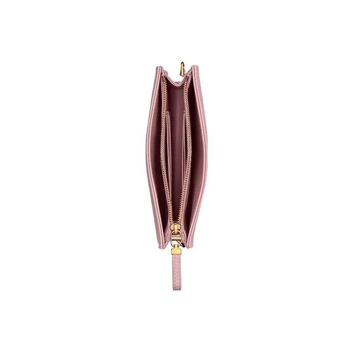 DIOR Soft Cow Leather One Shoulder Crossbody Clutches Women's Vintage Pink-4