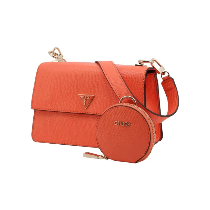 GUESS Polyurethane Crossbody Bag Shoulder Bag Women's Orange-1