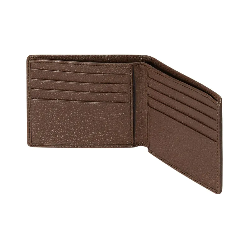 GUCCI Canvas With Leather Binding Canvas Bag Wallets Extra Large Men's Camel/Ebony-3