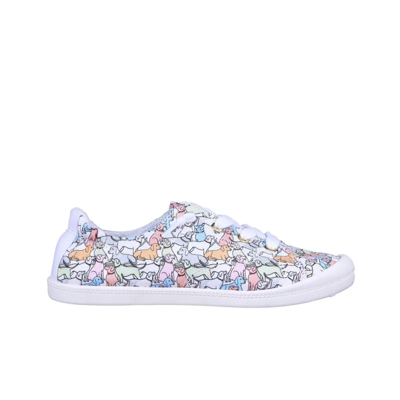 Skechers BEACH BINGO -Under Coverage Warm Slip-Resistant Low-Top Skateboard Shoes Women's White-1