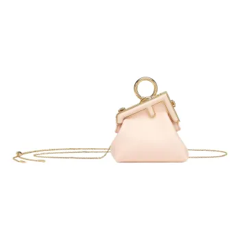 FENDI Fendi First Sheepskin Shoulder Bag Crossbody Bag Extra Mini Women's Light Pink Red