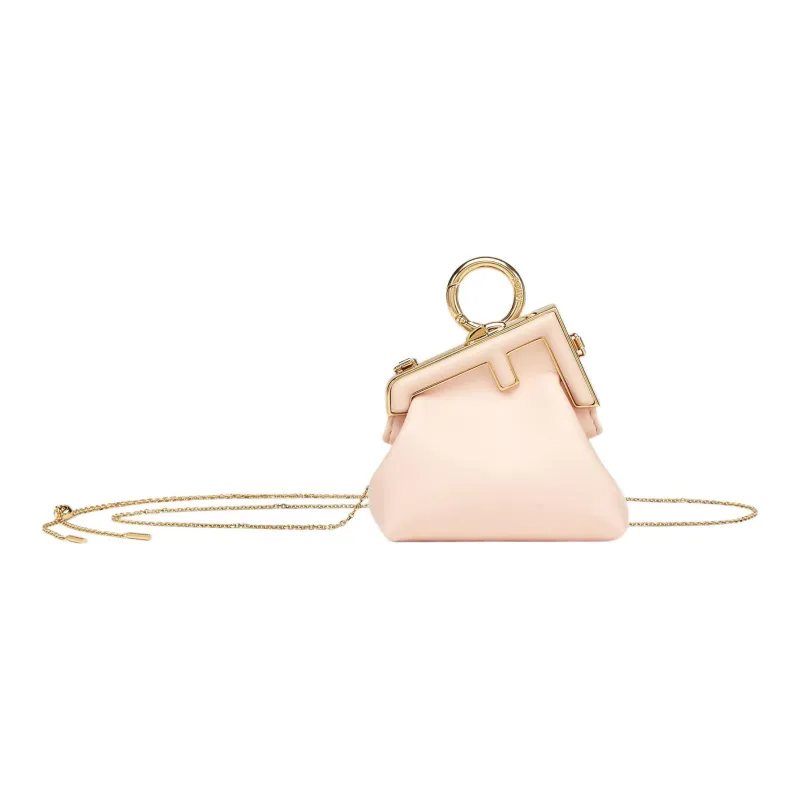 FENDI Fendi First Sheepskin Shoulder Bag Crossbody Bag Extra Mini Women's Light Pink Red-0