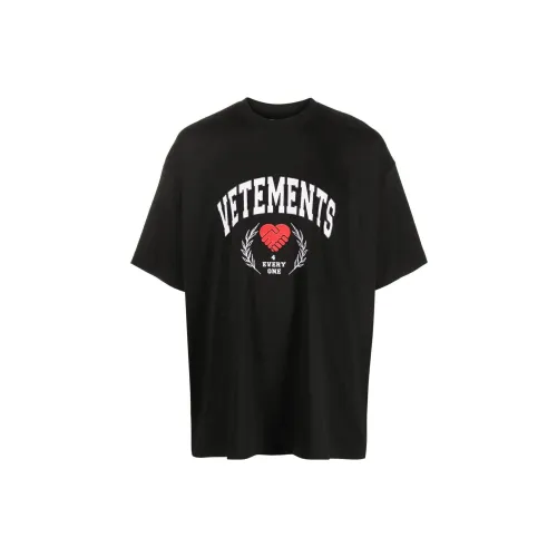 Vetements T-Shirts Unisex Black