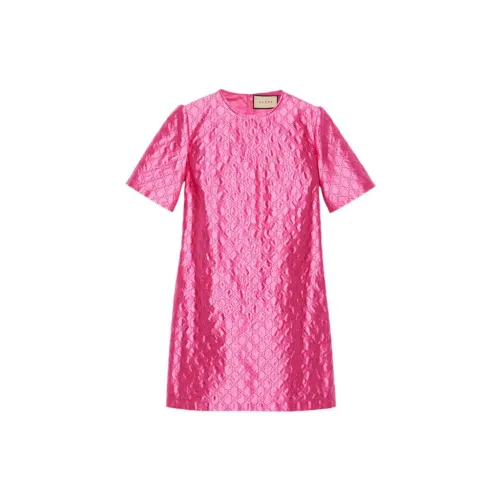 GUCCI Short-Sleeved Dresses Women's Pink