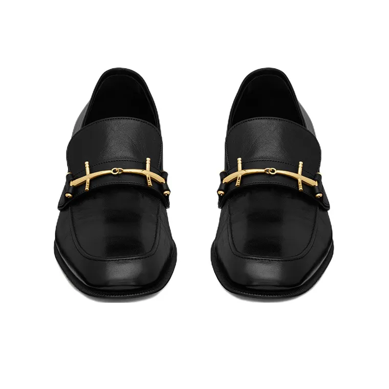 SAINT LAURENT Block Heel Loafers-3