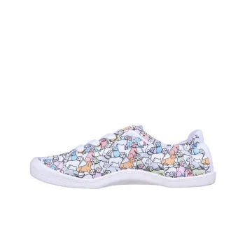 Skechers BEACH BINGO -Under Coverage Warm Slip-Resistant Low-Top Skateboard Shoes Women's White