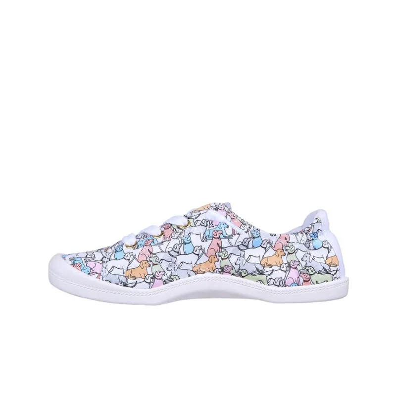 Skechers BEACH BINGO -Under Coverage Warm Slip-Resistant Low-Top Skateboard Shoes Women's White-0