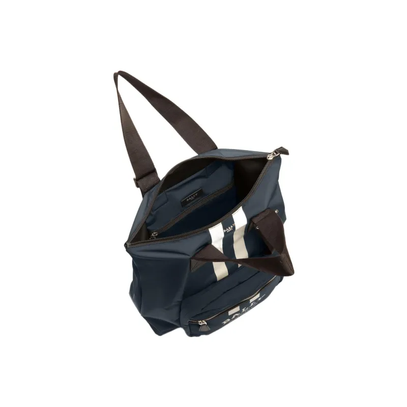 BALLY Fallie Recycled Nylon Tote Bag Shopping Bag Handbag Shoulder Bag Men's Blue-2