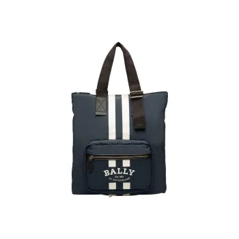 BALLY Fallie Recycled Nylon Tote Bag Shopping Bag Handbag Shoulder Bag Men's Blue