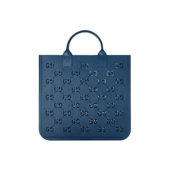 GUCCI Rubber Tote Bag Shopping Bag Handbag Kids' Bags Regular Kids' Blue