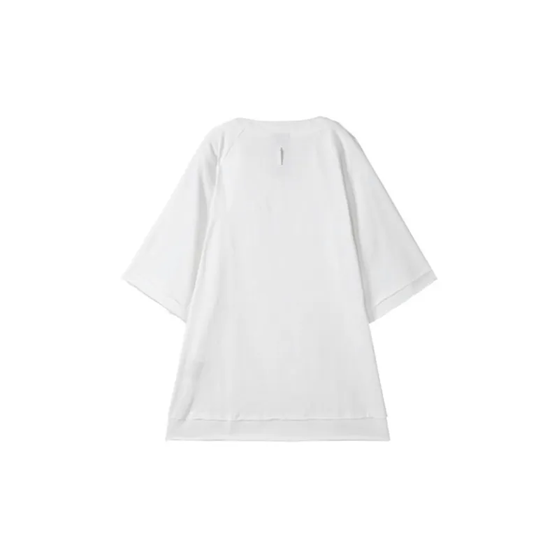 NORVINCY Breathable Solid Color 100% Cotton Elbow Length Sleeved T Shirt Unisex-6