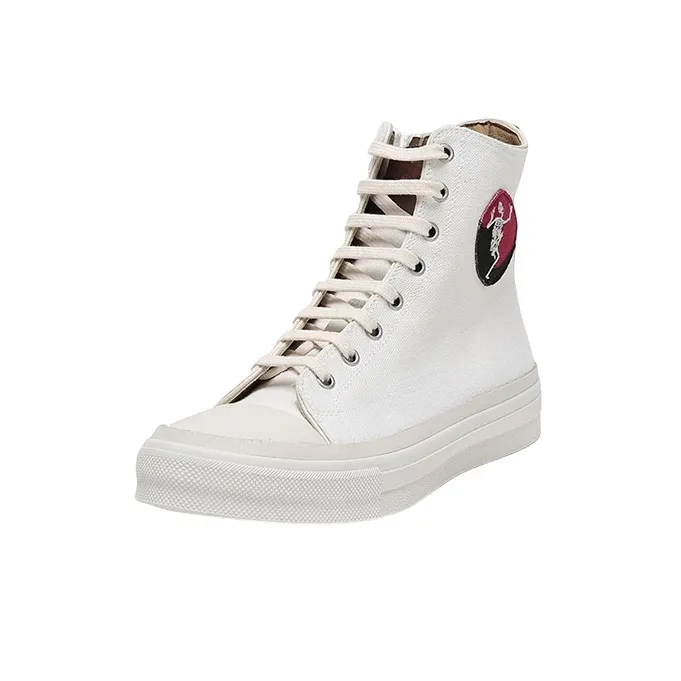Alexander McQueen Skeleton Patch High top Sneakers 'White'-1