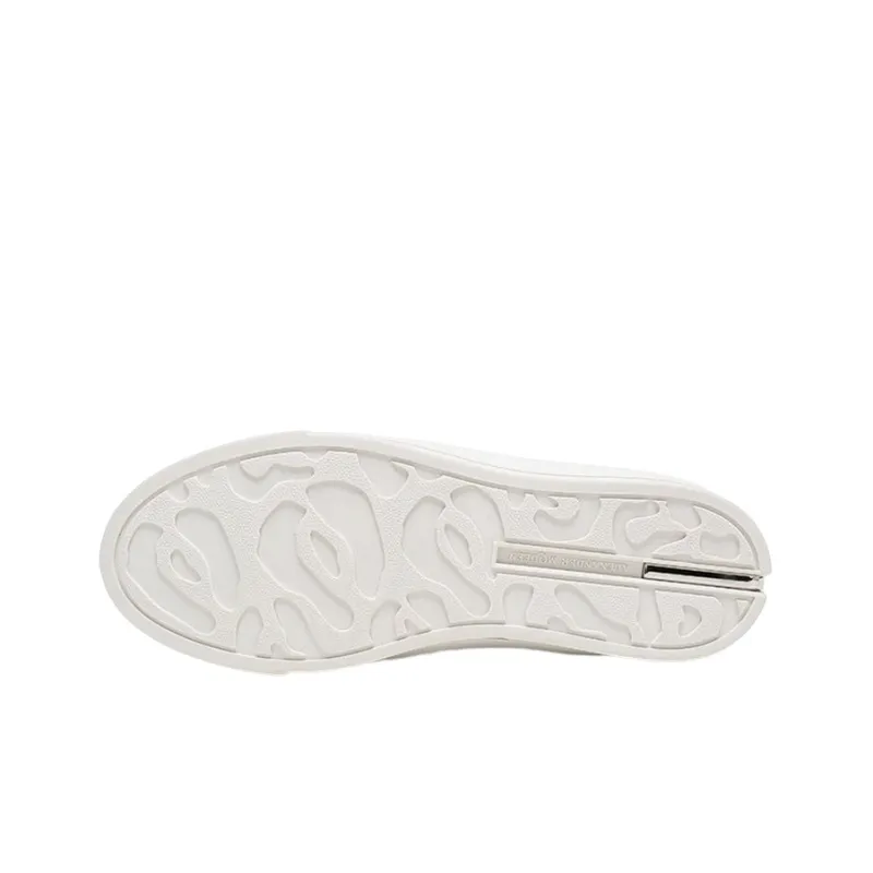 Alexander McQueen Skeleton Patch High top Sneakers 'White'-3