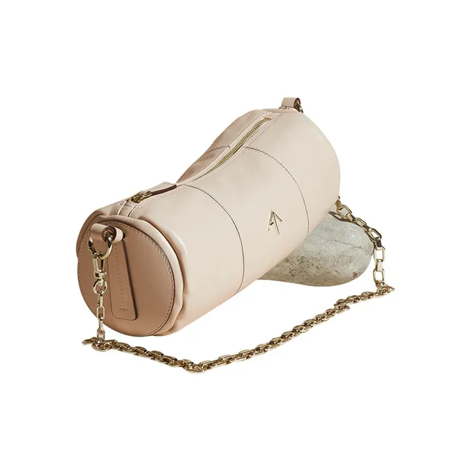 Manu Atelier Leather Shoulder Bag, Crossbody Bag Women's White-3