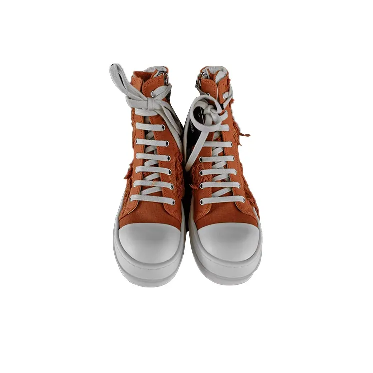 Rick Owens DRKSHDW High-Top Stylish Skateboarding Shoes Women's Orange-1