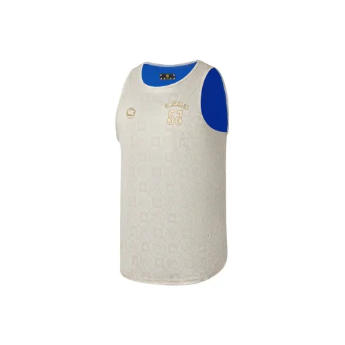 LINING Badfive Basketball Jerseys Men Gold Jacquard Pale Blue