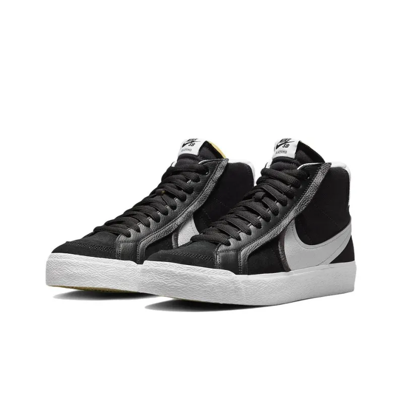 Nike Sb Zoom Blazer Mid Premium Plus Black White-2