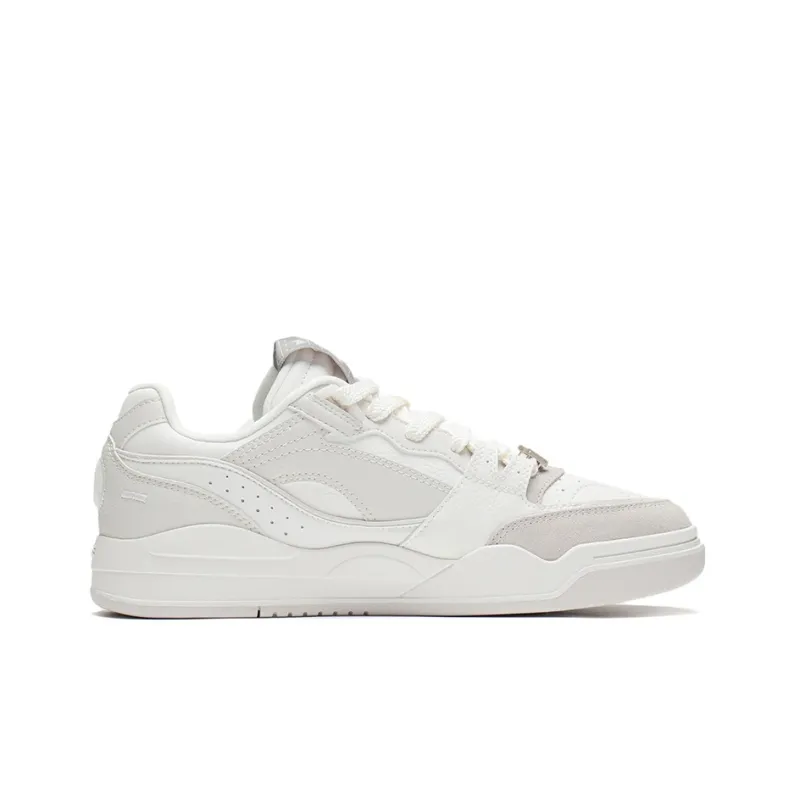 LiNing Yuebai Thermal Slip Resistant Low Top Skateboard Shoes Men's Mist White-1
