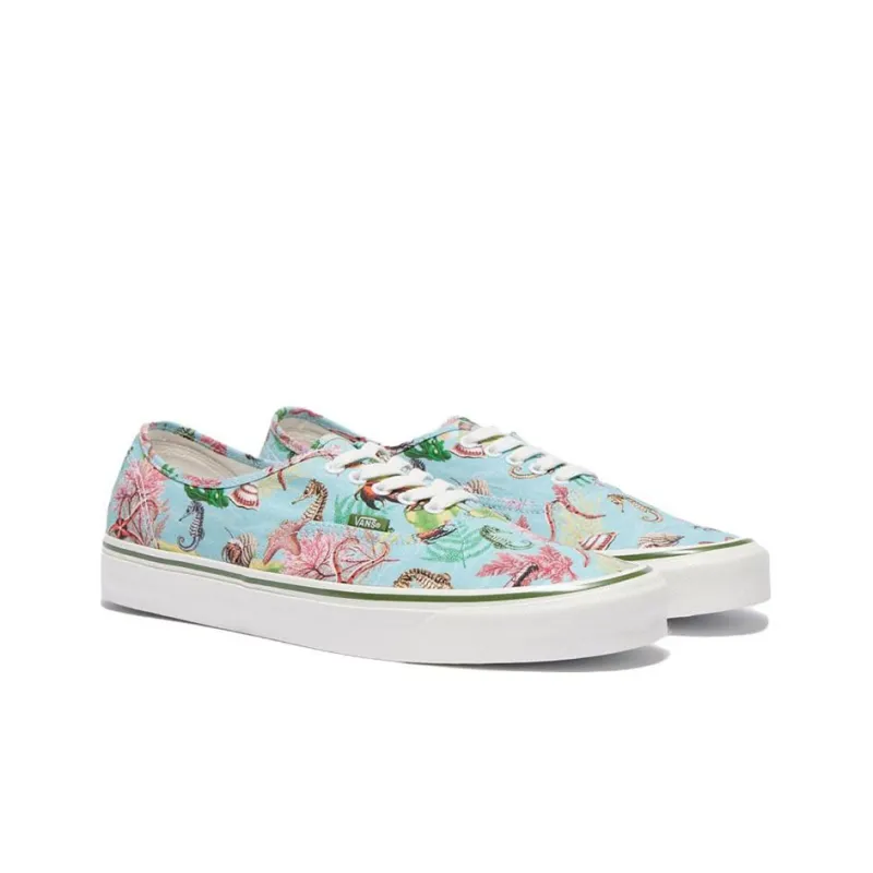 Vans Authentic Series Skateboard Shoes Unisex Low Top Blue/Pink/Green-2