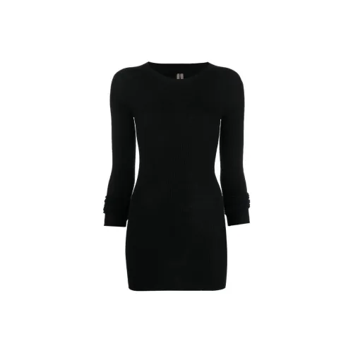 RICK OWENS Long-Sleeved Dresses Women's Black