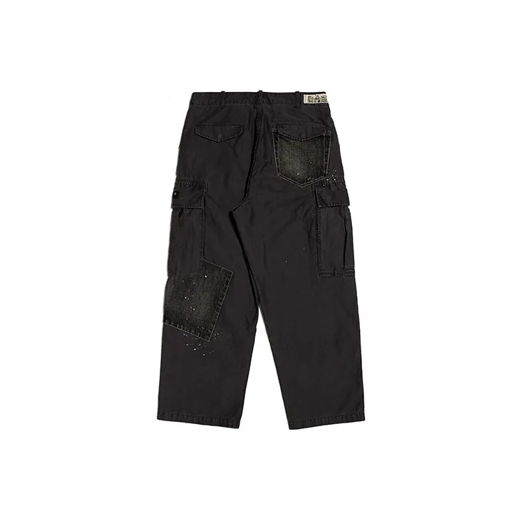 TEKABLU Casual Pants Unisex Wax-Dyed Gray-1