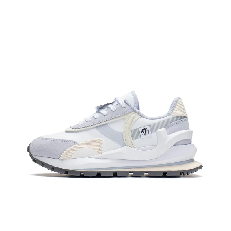 LiNing Fangyuan Eternal Casual Shoes Women's Low Top Standard White/Tenya Blue-0
