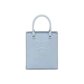PRADA Saffiano Leather Shoulder Bag, Crossbody Bag, Handbag Small Size Women's Sky Blue
