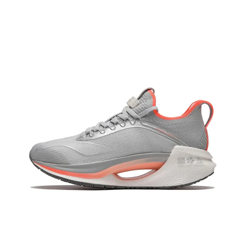 LiNing Jueying Essential Rebound Low Top Running Shoes Women's Gray Orange-0