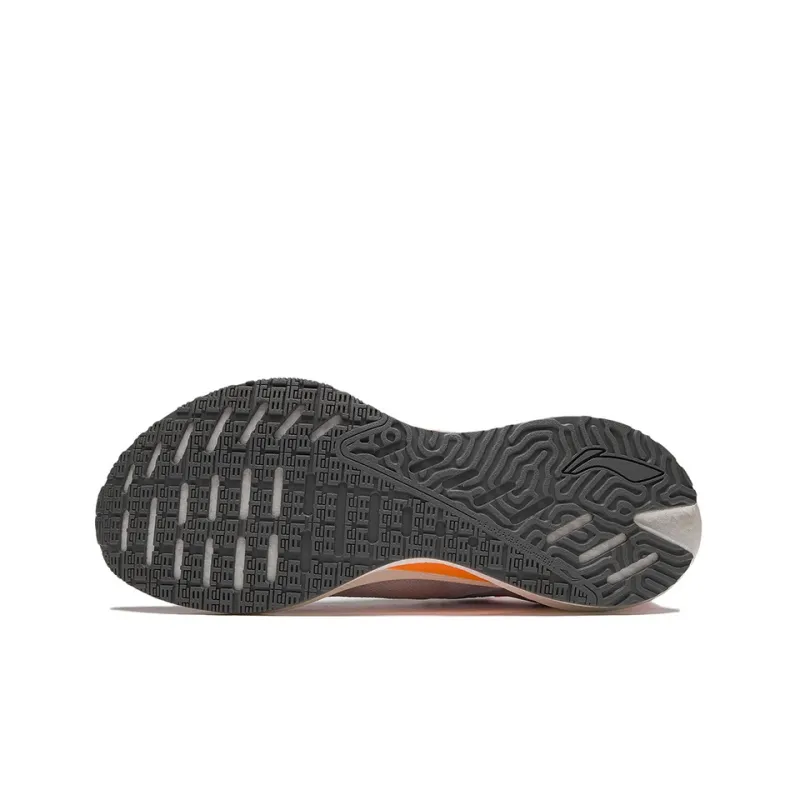 LiNing Jueying Essential 䨻 Cushioning Anti-Slip And Wear-Resistant Low-Top Running Shoes Gray Orange-4
