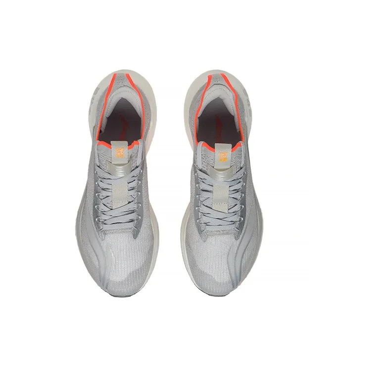 LiNing Jueying Essential 䨻 Cushioning Anti-Slip And Wear-Resistant Low-Top Running Shoes Gray Orange-3