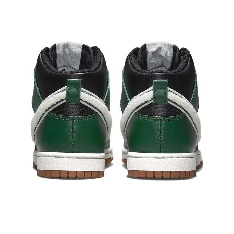 Nike Dunk High Chenille Swoosh Black Green-4