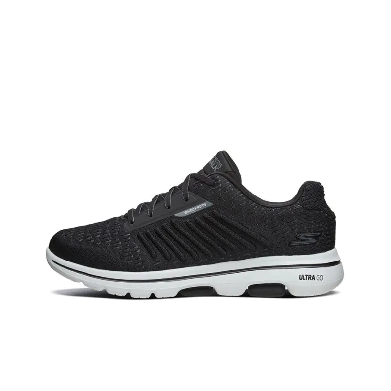 Skechers Go Walk 5 Cushioning Slip Resistant And Abrasion Resistant Low Top Casual Shoes Men's Black White-0