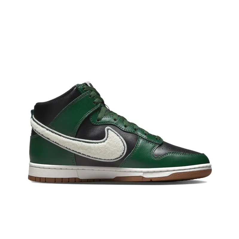 Nike Dunk High Chenille Swoosh Black Green-1