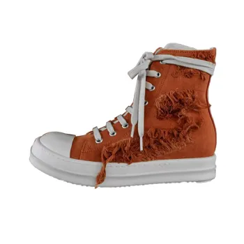 Rick Owens DRKSHDW High-Top Stylish Skateboarding Shoes Women's Orange