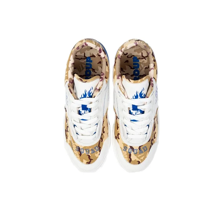 STA x LiNing 50/50 Low Top Skateboard Shoes Men's White Brown Blue Limited Special Edition-2